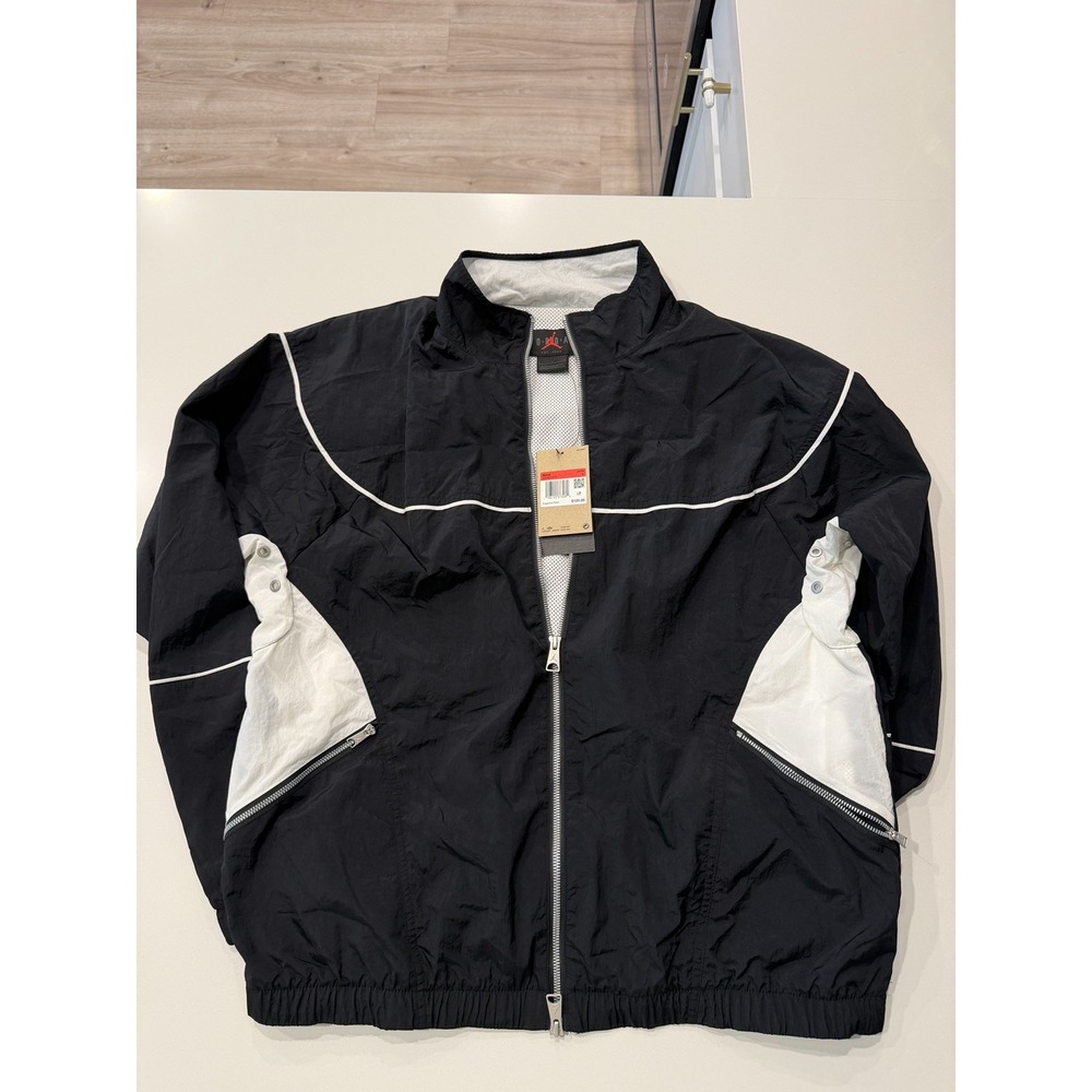 Nike Air Jordan Essentials Woven Warm-Up Jacket Black Mens Large DV7624-010